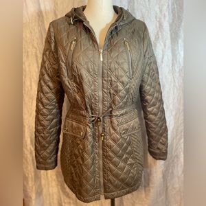 Laundry by Shelli Secal dark Hunter green jacket with hood  Large